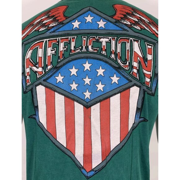 AFFLICTION Men's T-Shirt S/S INTERSTATE Tee Black - Picture 11 of 12